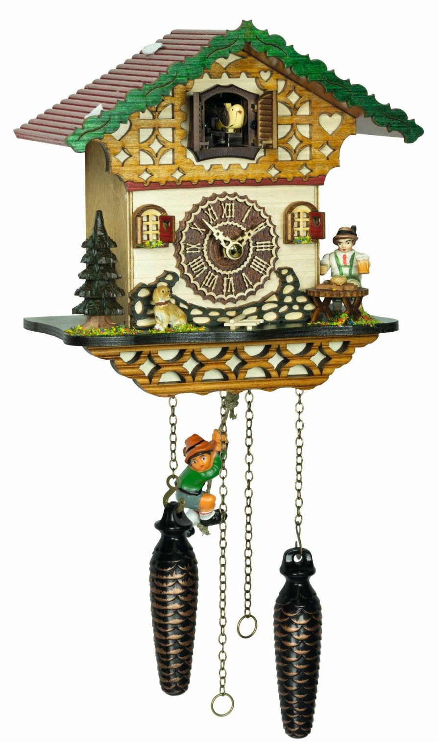 Decorative Clocks * | Frankenmuth Clock Company Ku4264Qms Quartz Musical Cuckoo With Beer Drinker View All