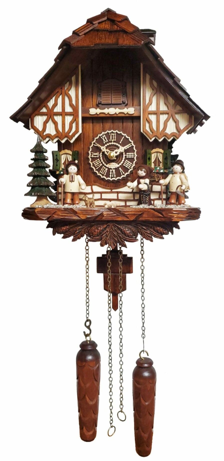 Decorative Clocks * | Frankenmuth Clock Company Ku4274Qm Quartz Musical Chalet With Erzgebirge Scene View All