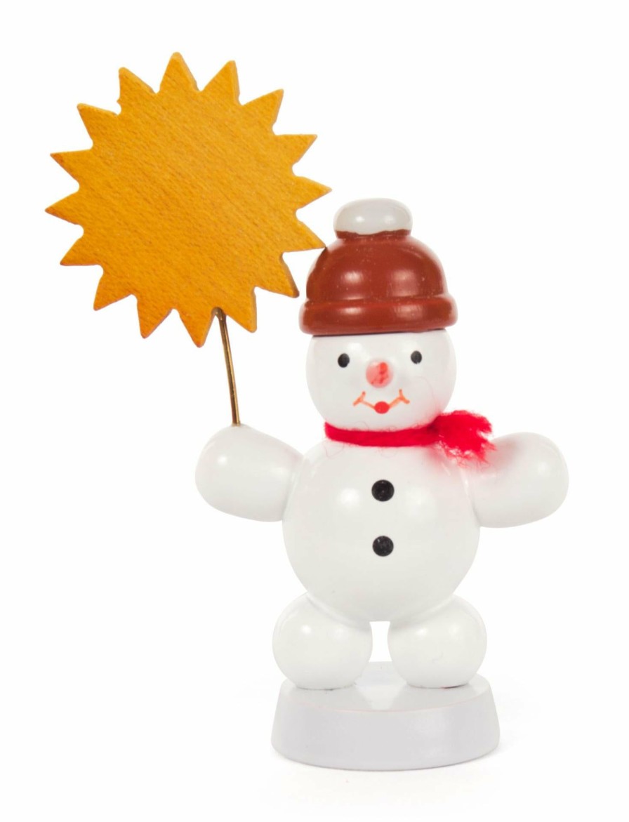 Authentic German Gifts * | Frankenmuth Clock Company Snowman With Sun Christmas Decorations, Candles & Other Decorations