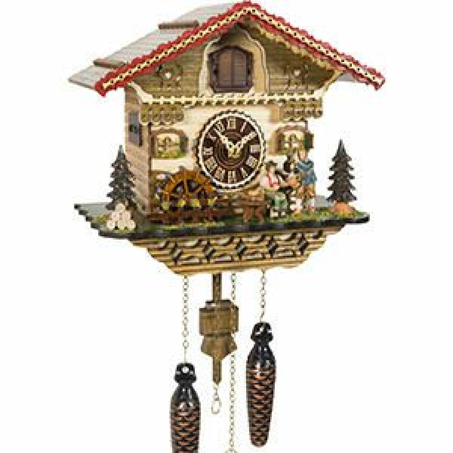 Decorative Clocks * | Frankenmuth Clock Company Ku4222Qm- Quartz Musical Chalet With Lady And Man