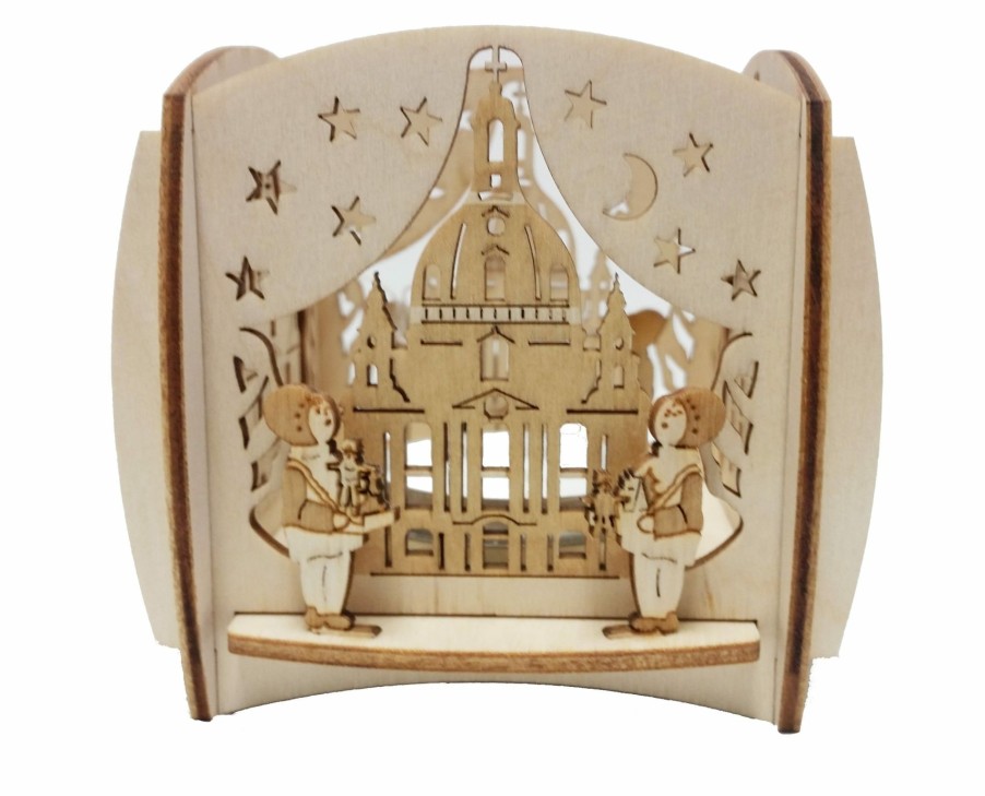 Authentic German Gifts * | Frankenmuth Clock Company 201/284/3 Tealight Holder With Dresden Church