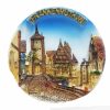 Authentic German Gifts * | Frankenmuth Clock Company German Village Plate Magnet 2.75 German Souvenirs