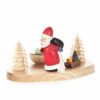 Authentic German Gifts * | Frankenmuth Clock Company 200/050 Candle Holder With Santa & Trees (14Mm)