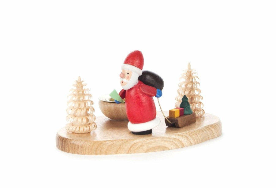 Authentic German Gifts * | Frankenmuth Clock Company 200/050 Candle Holder With Santa & Trees (14Mm)