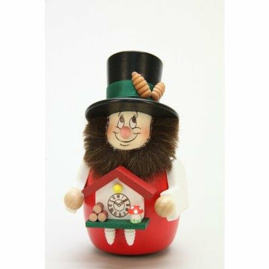 Authentic German Gifts * | Frankenmuth Clock Company Wobble Dwarf Black Forest Fellow With Clock