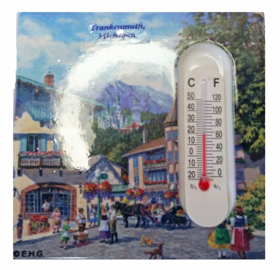 Authentic German Gifts * | Frankenmuth Clock Company German Souvenirs Summer In Germany Thermometer Magnet