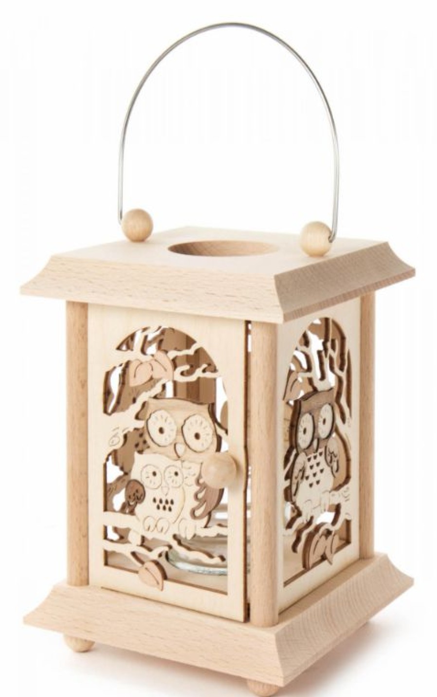 Authentic German Gifts * | Frankenmuth Clock Company 198/143 Lantern Style Tealight Holder W/ Owls