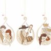 Authentic German Gifts * | Frankenmuth Clock Company View All 199/987 Wooden Nativity Scene Ornaments