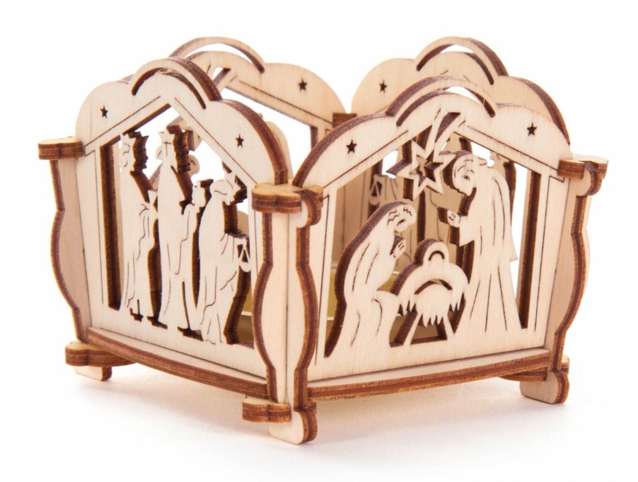 Authentic German Gifts * | Frankenmuth Clock Company H15/90 Nativity Scene Candle Holder Kit View All