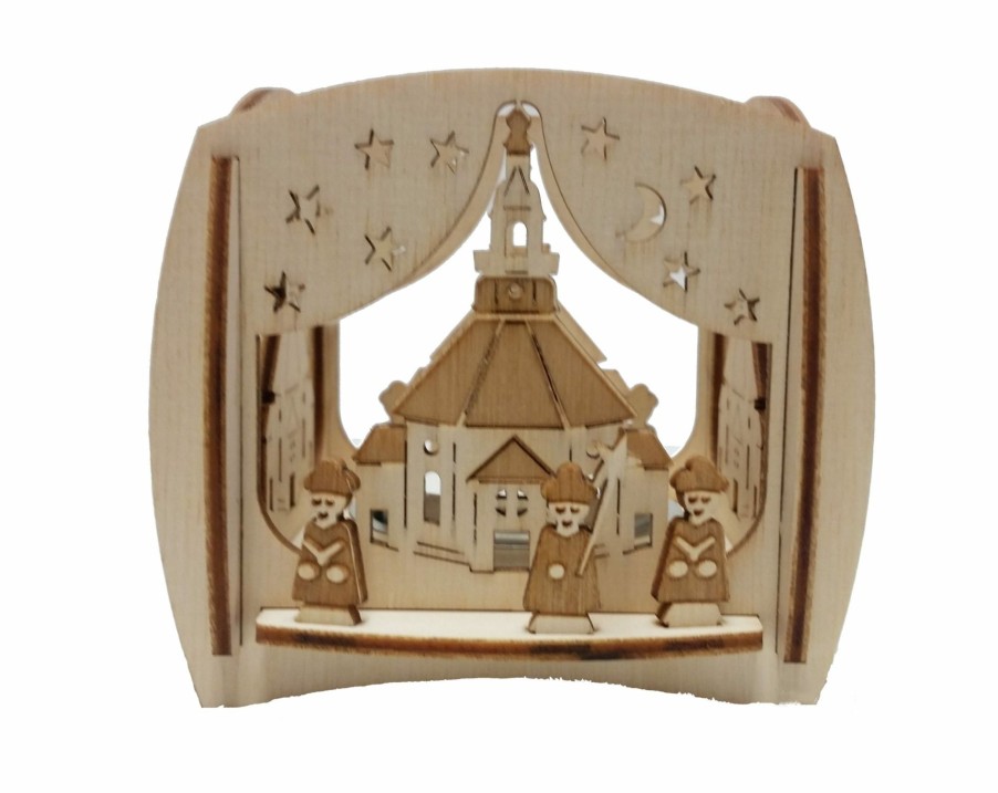 Authentic German Gifts * | Frankenmuth Clock Company View All 201/284/1 Tealight Holder With Seiffen Church