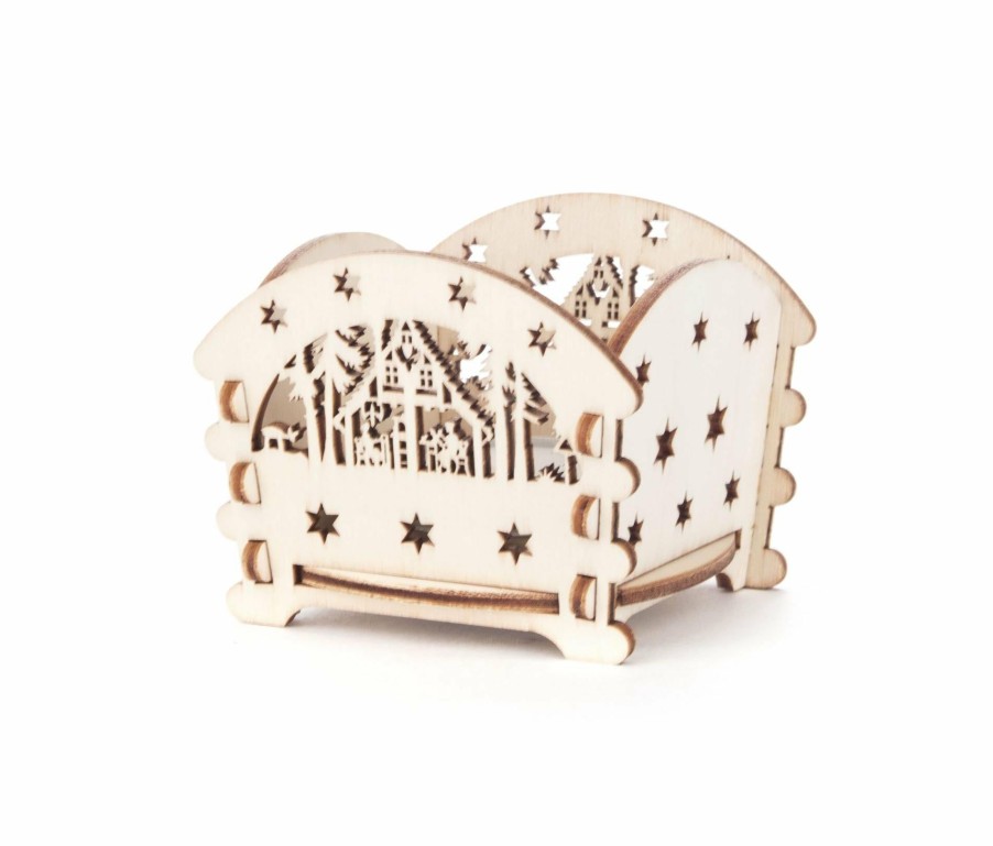 Authentic German Gifts * | Frankenmuth Clock Company 201/116 Tealight Holder With Cabin Scene View All