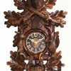 Decorative Clocks * | Frankenmuth Clock Company View All Ku1303 1 Day Dead Animal Hunter Cuckoo Clock