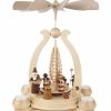 Authentic German Gifts * | Frankenmuth Clock Company View All 085/557 Pyramid With Santa & Children (Tealights)