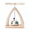 Authentic German Gifts * | Frankenmuth Clock Company 085/550S Miniature Pyramid Snowman View All