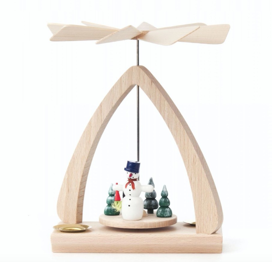 Authentic German Gifts * | Frankenmuth Clock Company 085/550S Miniature Pyramid Snowman View All