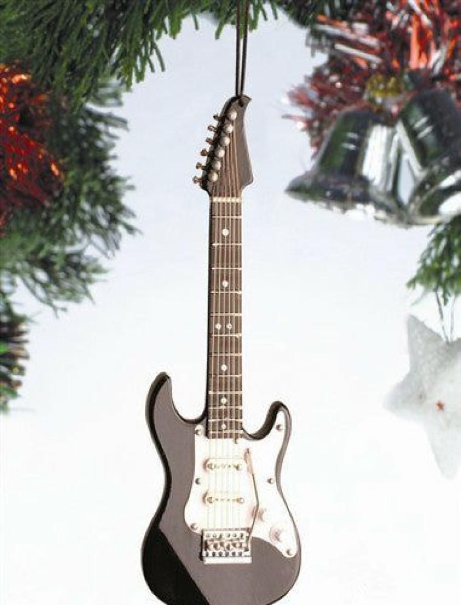 Authentic German Gifts * | Frankenmuth Clock Company 5 Black Electric Guitar