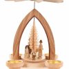 Authentic German Gifts * | Frankenmuth Clock Company 085/579/4 Natural Nativity Scene Pyramid (Tealights) View All