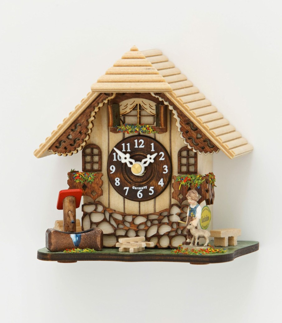 Decorative Clocks * | Frankenmuth Clock Company View All 085Q Novelty Stable Boy Tabletop Chalet