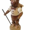 Authentic German Gifts * | Frankenmuth Clock Company Figurine Bear W/ Honey Pot & Stick Christmas Decorations, Candles & Other Decorations