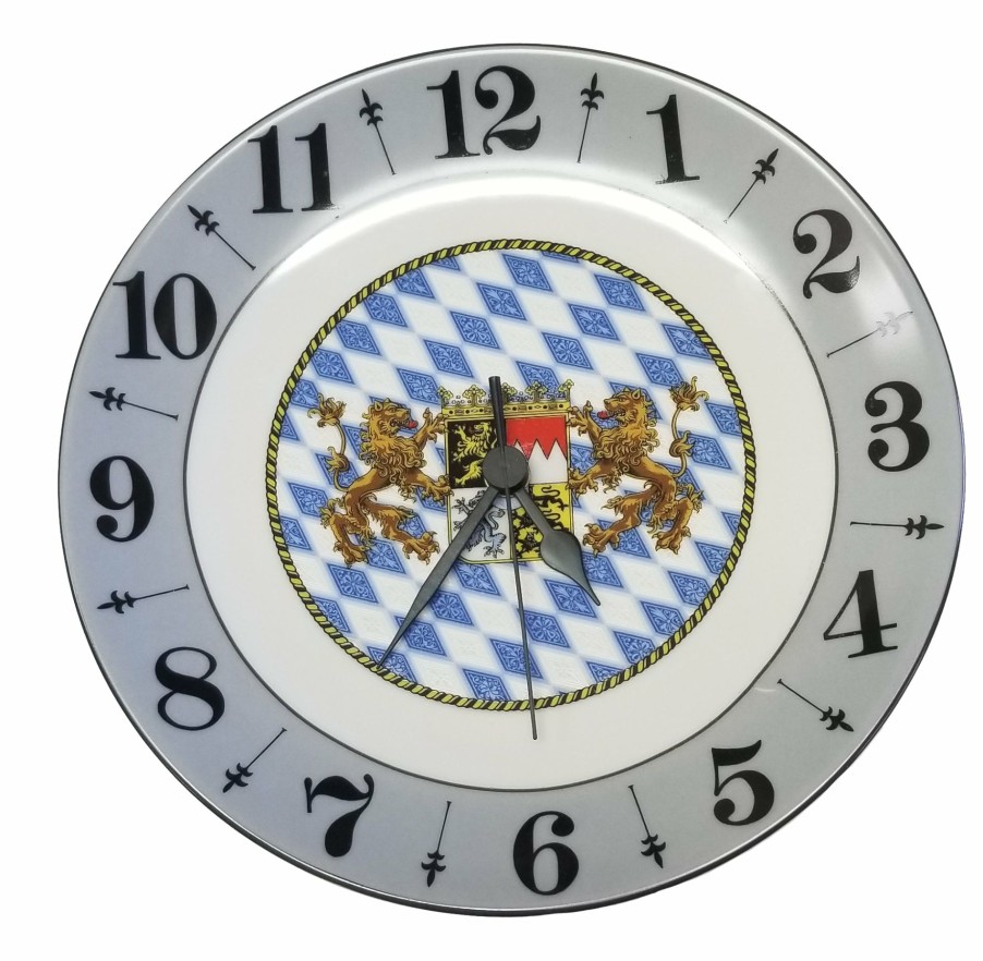 Decorative Clocks * | Frankenmuth Clock Company New German Porcelain Plate Clock