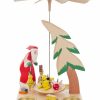 Authentic German Gifts * | Frankenmuth Clock Company 085/997/1 Pyramid With Santa & Tree German Christmas Pyramids